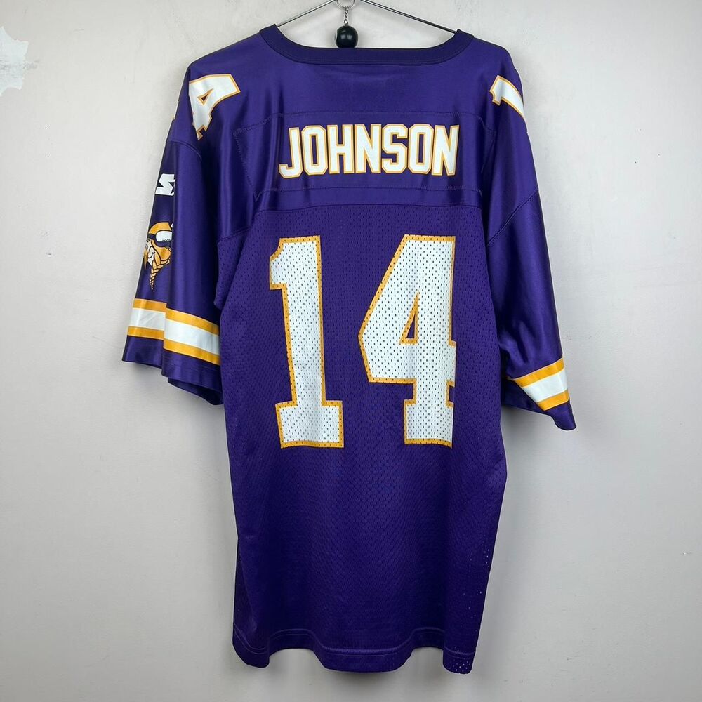 Vintage Minnesota Vikings Johnson #14 Starter Football Jersey Size Large